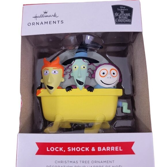 Hallmark Disney The Nightmare Before Christmas Lock Shock  & Barrel Ornament NEW - Picture 8 of 13